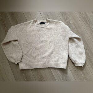 Cream with subtle pink undertones Knit Sweater